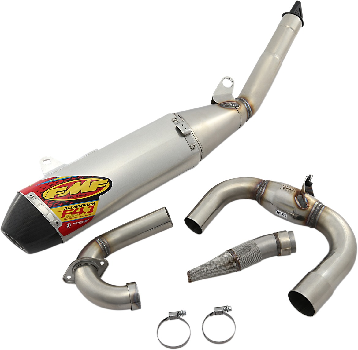 Factory 4.1 RCT Full Exhaust - C.F. Cap & S.S. M-Bomb - For 19-20 YZ250F - Click Image to Close