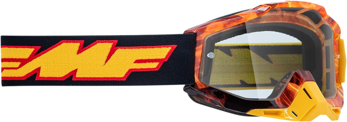 FMF Youth PowerBomb Spark Goggles Clear Lens - Clear lens youth goggles with anti-fog coating - Click Image to Close