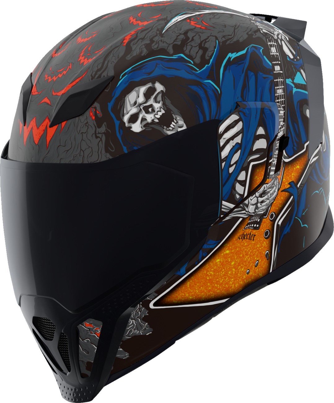 ICON Airflite Trick or Street 4 Helmet Black M - Full-face helmet with unique graphics - Click Image to Close