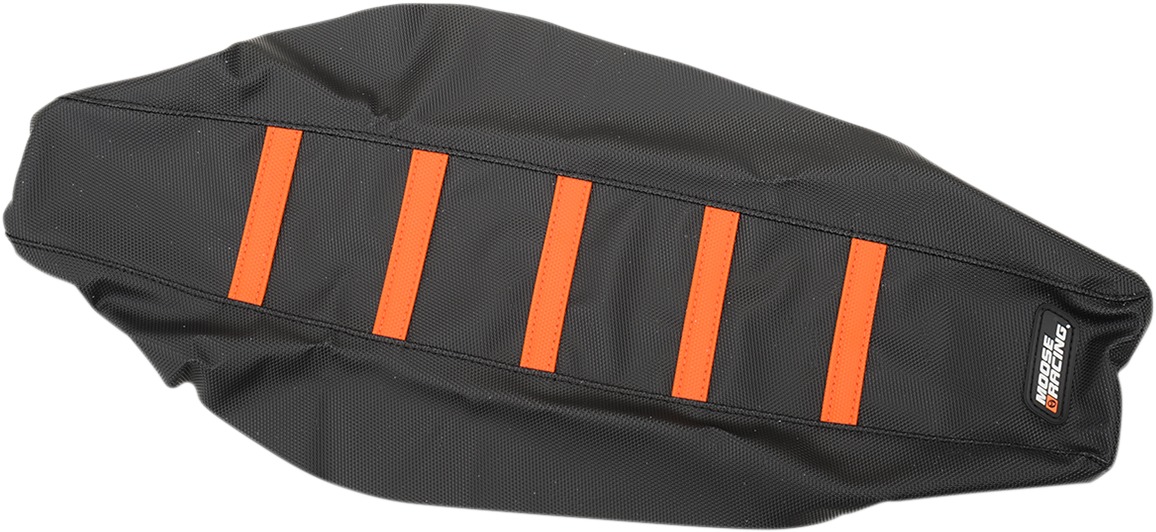 Black/Orange Ribbed Seat Cover - For 18-20 KTM 85 SX - Click Image to Close