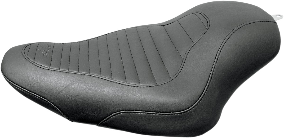 Tripper Ribbed Synthetic Leather Solo Seat - Black - For 04-20 Harley XL XR - Click Image to Close