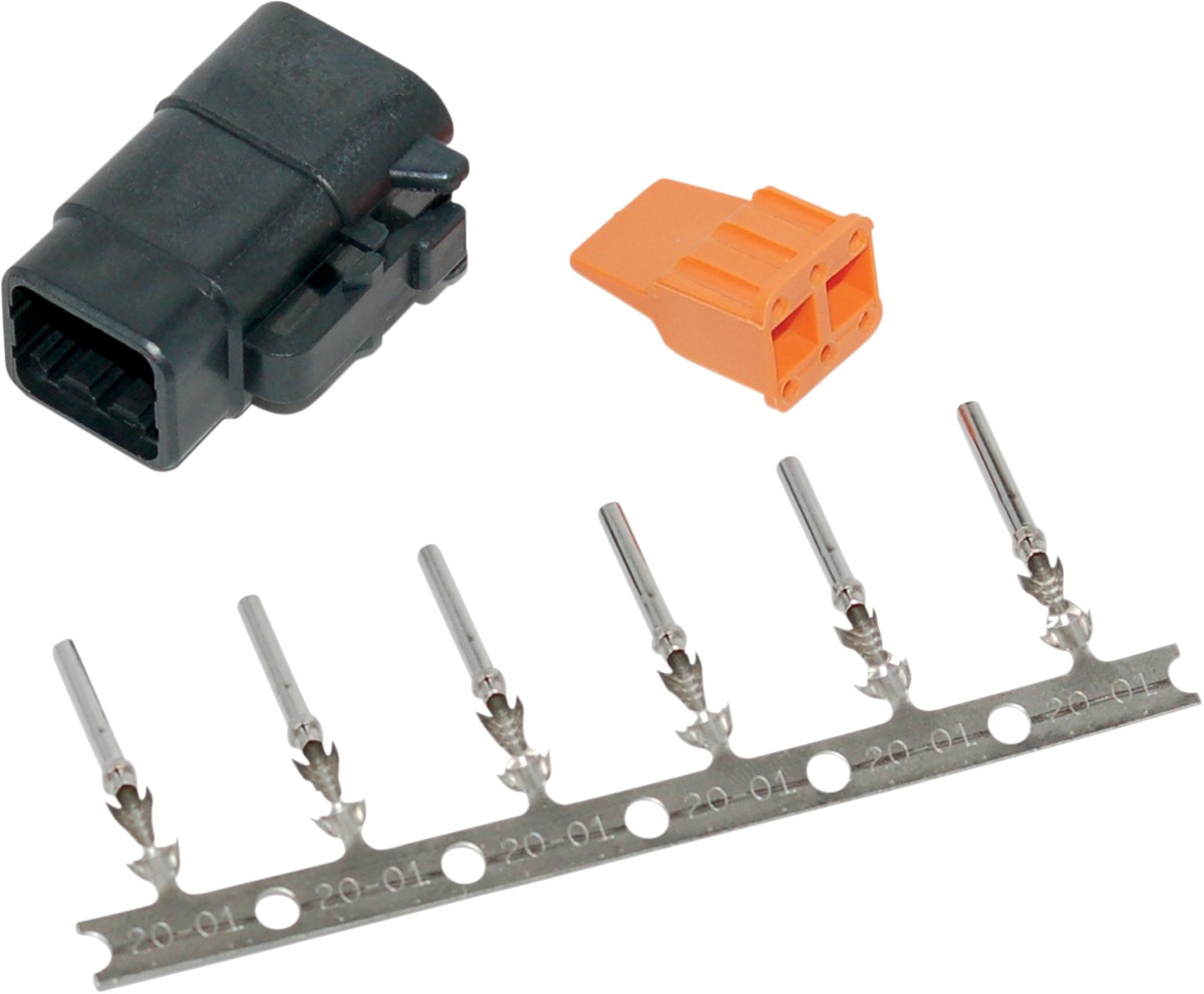 DTM 6-Position Connectors - Deutsch Dtm 6-Pos Plug Blk - Click Image to Close