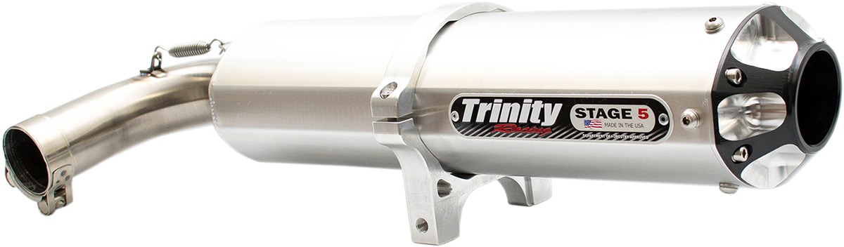 Brushed Aluminum Slip On Exhaust - For Yamaha YXZ1000R - Click Image to Close