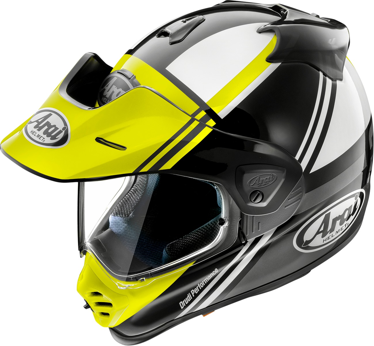 Arai XD-5 Cosmic Helmet 2XL Yellow - Dual sport helmet with Cosmic graphic - Click Image to Close