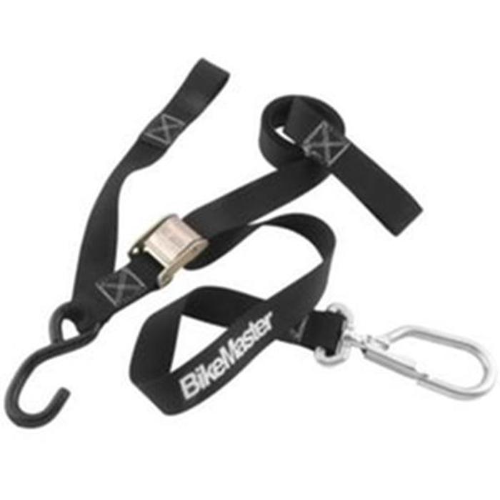 Swivel Tie Downs - Pair - 1-1/2" Swivel w/ Soft Hook - Black - Click Image to Close