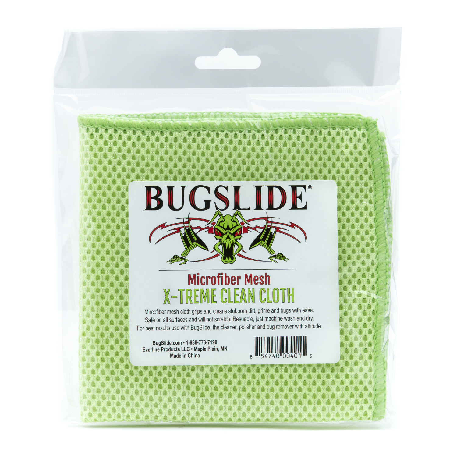 BugSlide X-treme Clean Microfiber Mesh Cloth - DON'T RIDE WITHOUT THE SLIDE - Click Image to Close