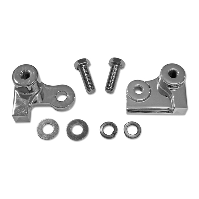 Chrome Rear Lowering Block Kit - For 89-99 Harley Davidson XLH883/XLH1200 Sportster - Click Image to Close