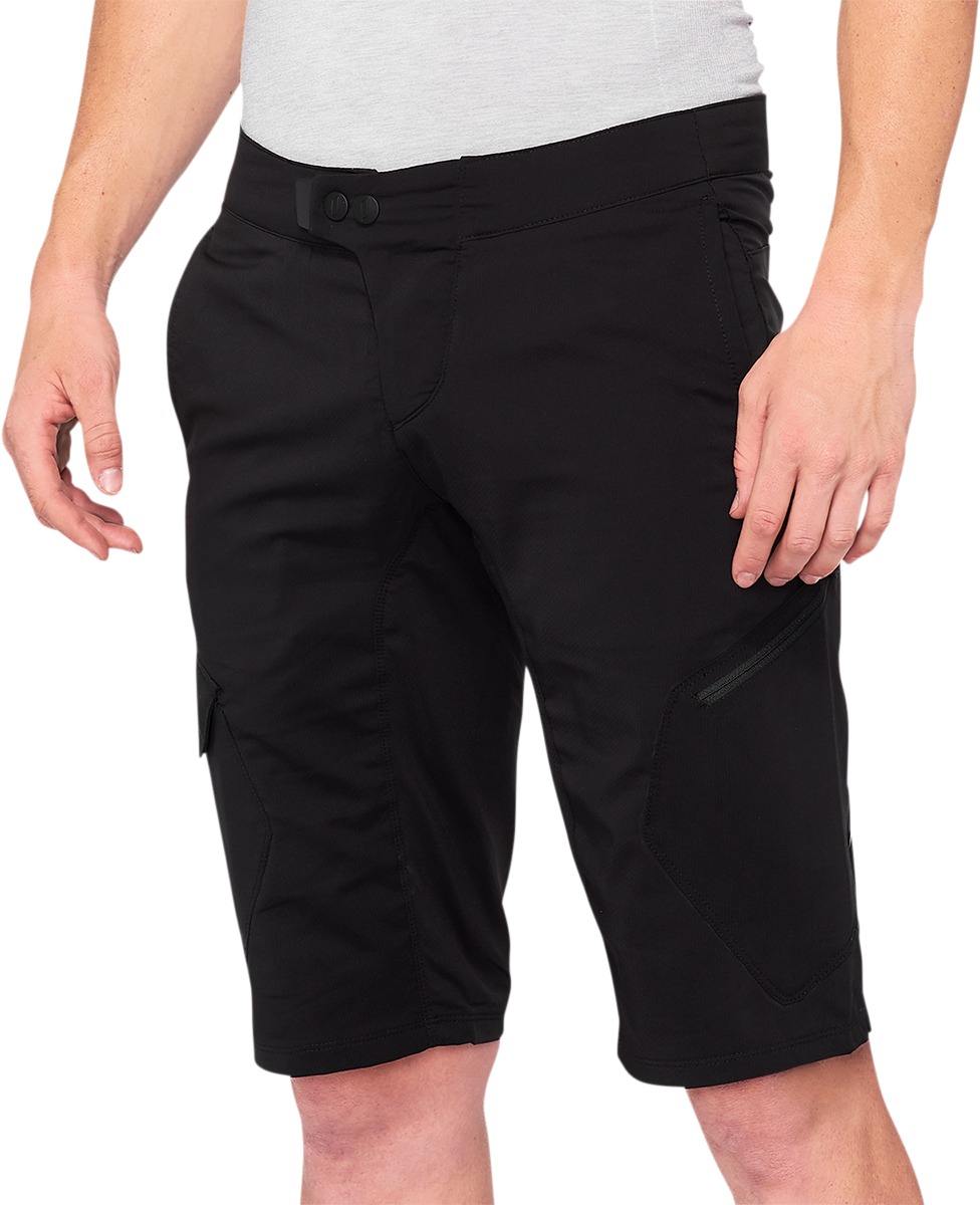 100% Men's Ridecamp Shorts Black Size 32 - Click Image to Close