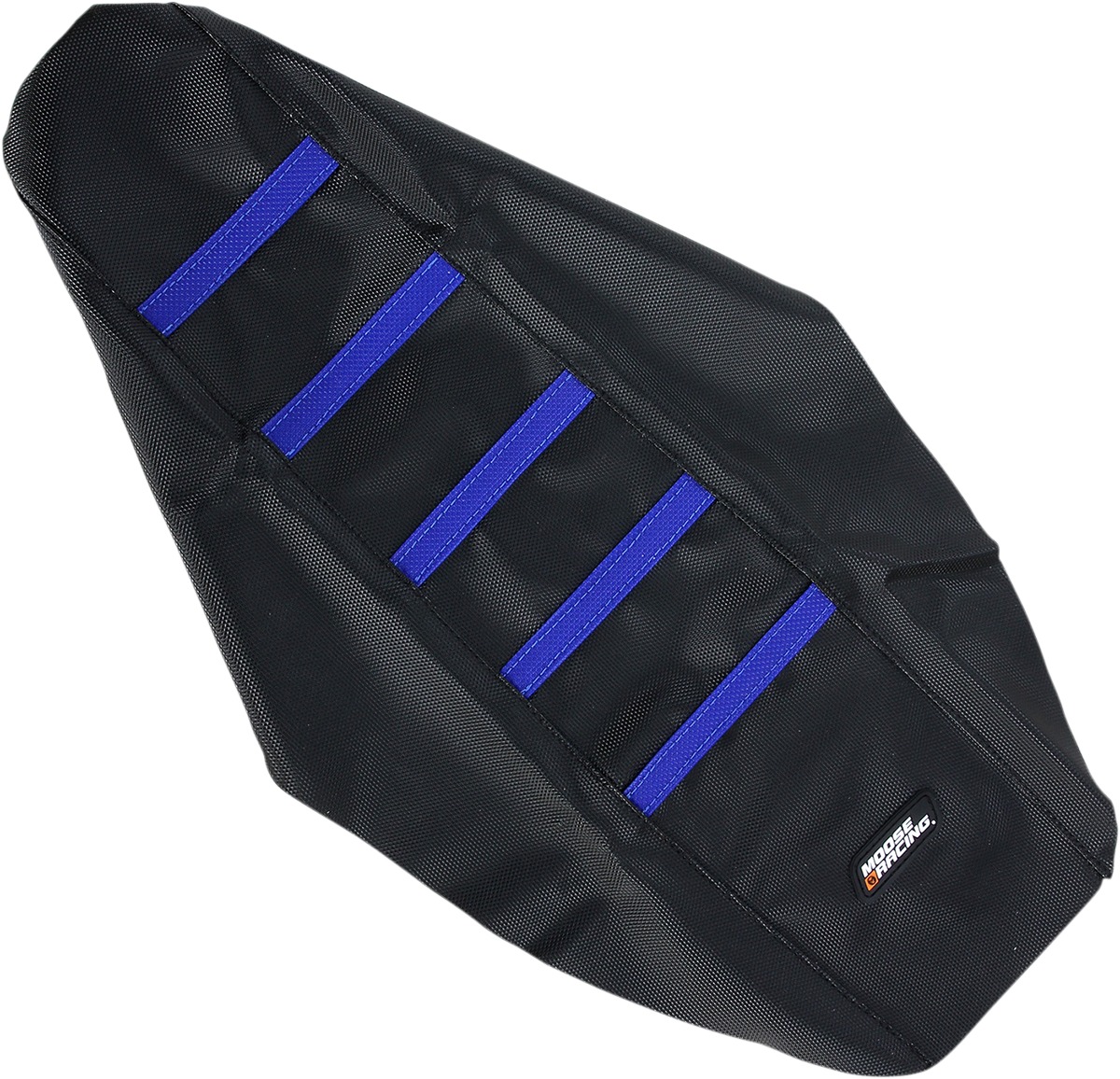 Black/Blue Ribbed Seat Cover - For 06-09 Yamaha YZ250F YZ450F - Click Image to Close