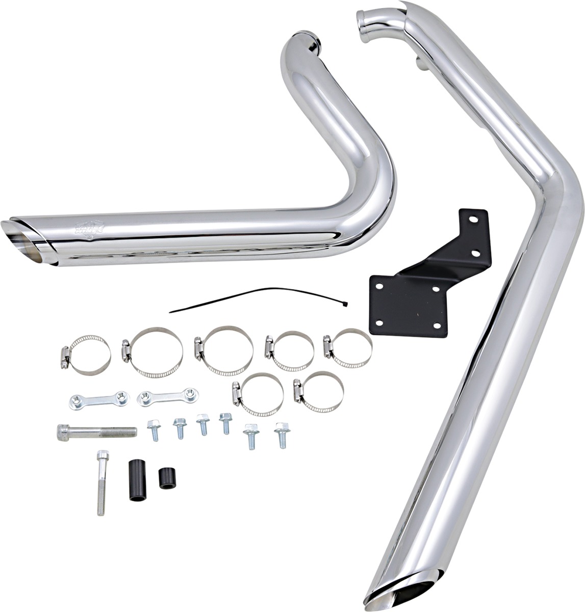 Shortshots Staggered Chrome Full Exhaust - For 86-11 Harley Softail - Click Image to Close