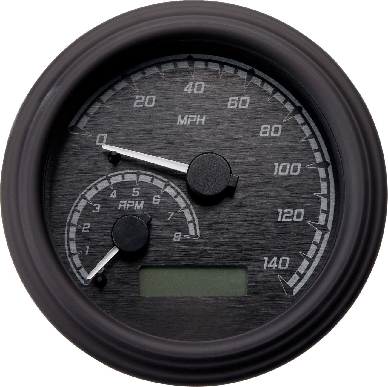 Dakota Digital MVX-2002 Series Fatbob Gauge - Black/Grey - Click Image to Close