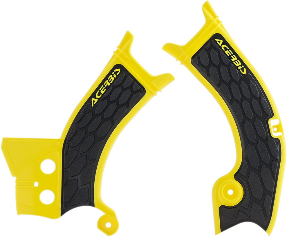 X-Grip Frame Guards Yellow/Black - For 18-23 Suzuki RMZ250/450 - Click Image to Close