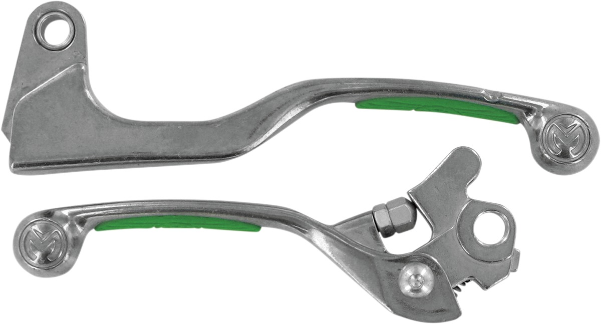 Natural & Green Competition Brake & Clutch Lever Set - For 01-12 WR YZ KX RMZ - Click Image to Close