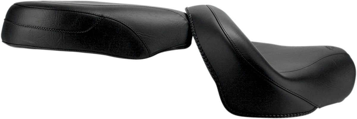 Touring Smooth Vinyl 2-Up Seat - Black - For 09-17 Yamaha XVS950 V-Star - Click Image to Close