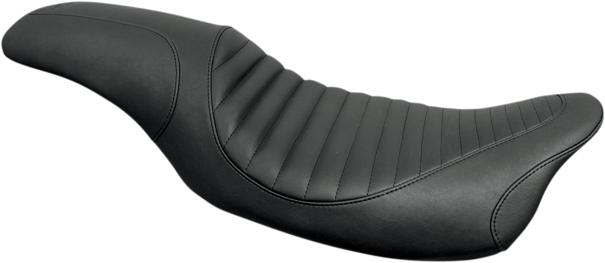 Tripper Ribbed Vinyl 2-Up Seat Low - For 08-20 Harley FLH FLTR - Click Image to Close