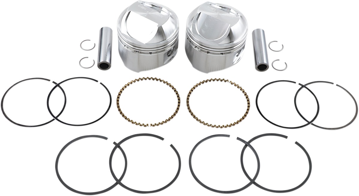 High Performance Forged Pro Lite Piston Kit - .010, 78-84 Shovelhead, Wisco - Click Image to Close