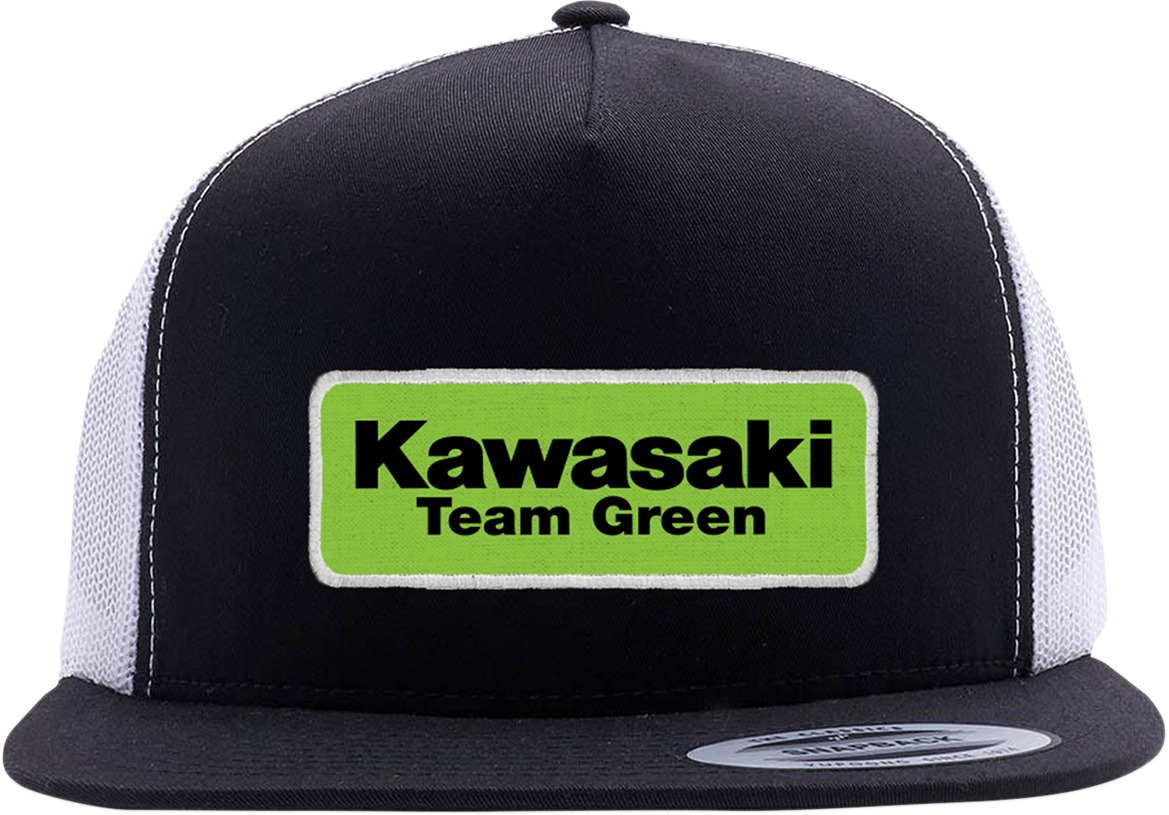 Men's Kawasaki Team Green Hat - Kawasaki Team Grn Hat Blkwht - Click Image to Close