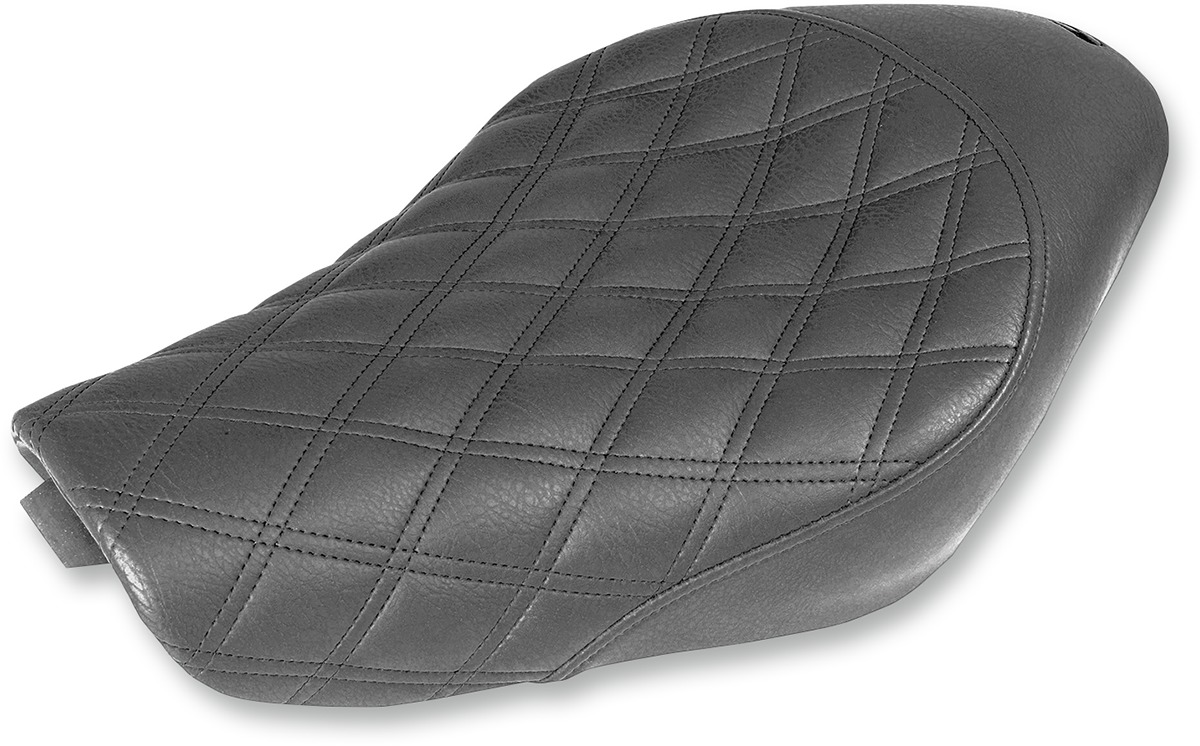 Renegade Lattice Stitched Solo Seat Black Gel - For 04-20 Harley XL - Click Image to Close