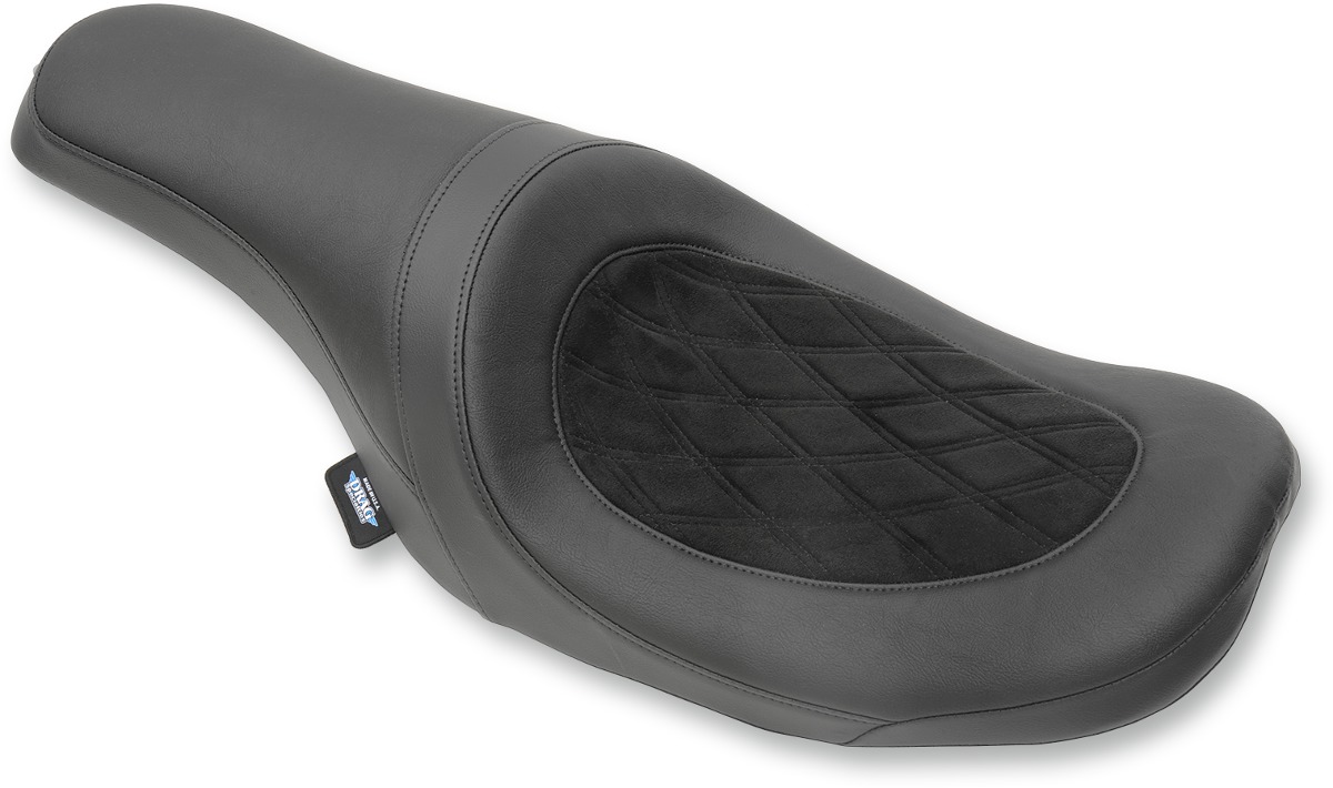 Predator Double Diamond 2-Up Seat - For 10-20 Harley FLH FLT w/Razorback - Click Image to Close