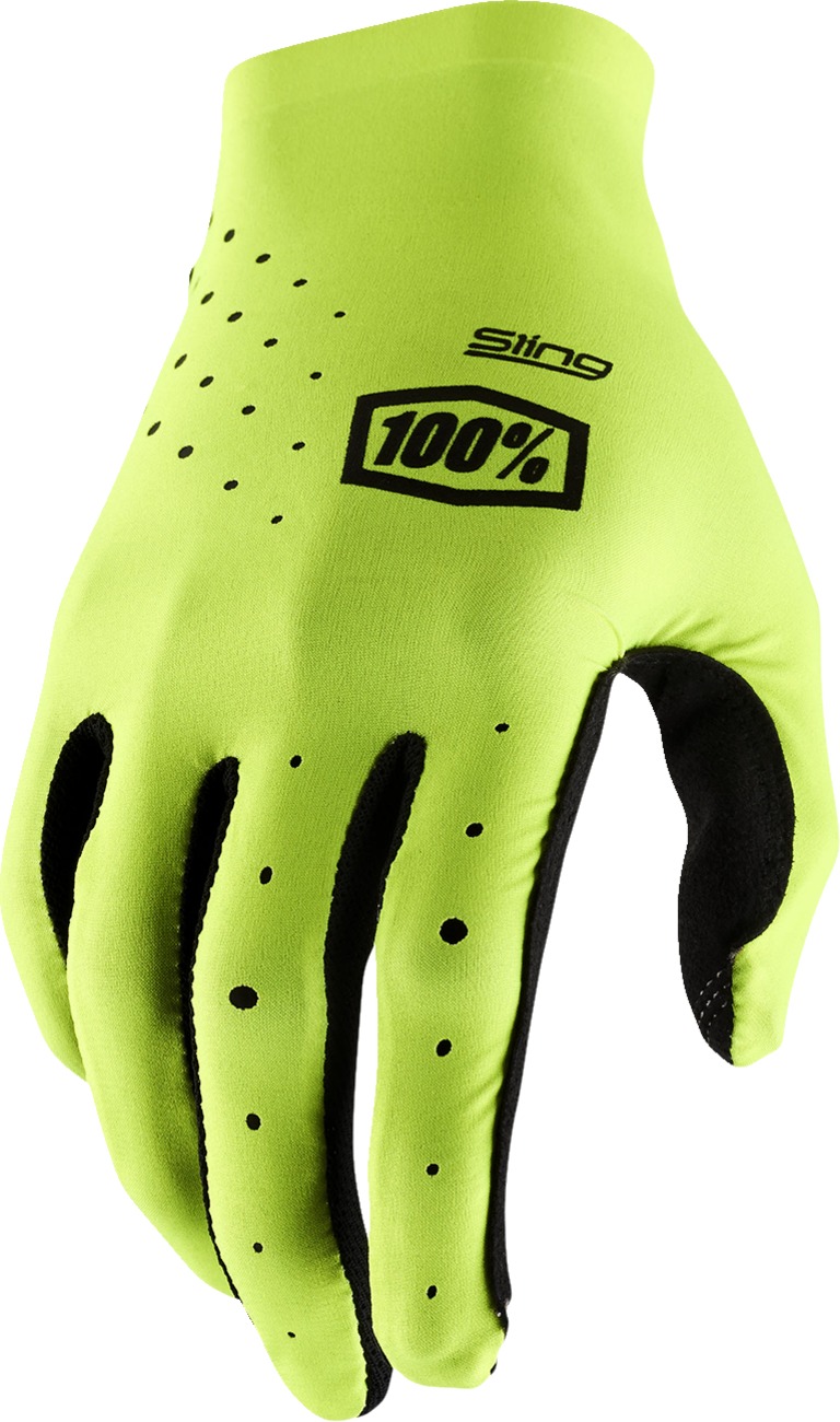 100% Men's Sling MX Gloves Flo Yellow XL for Motocross/Enduro - Click Image to Close