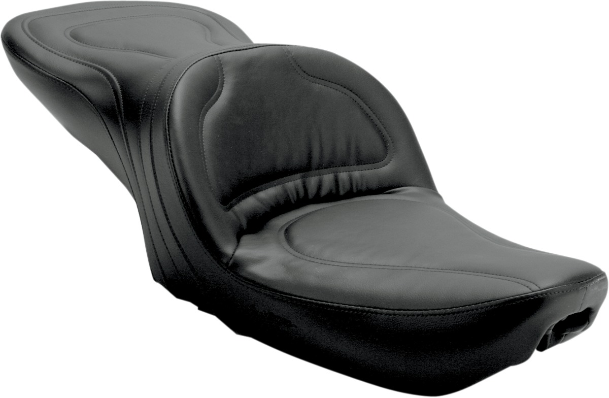 Explorer Stitched 2-Up Seat Black Gel - For 91-95 Harley FXD Dyna - Click Image to Close