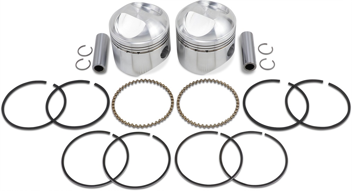 High Performance Forged Pro Lite Piston Kit - .010, 48-80 Big Twin, Wisco - Click Image to Close