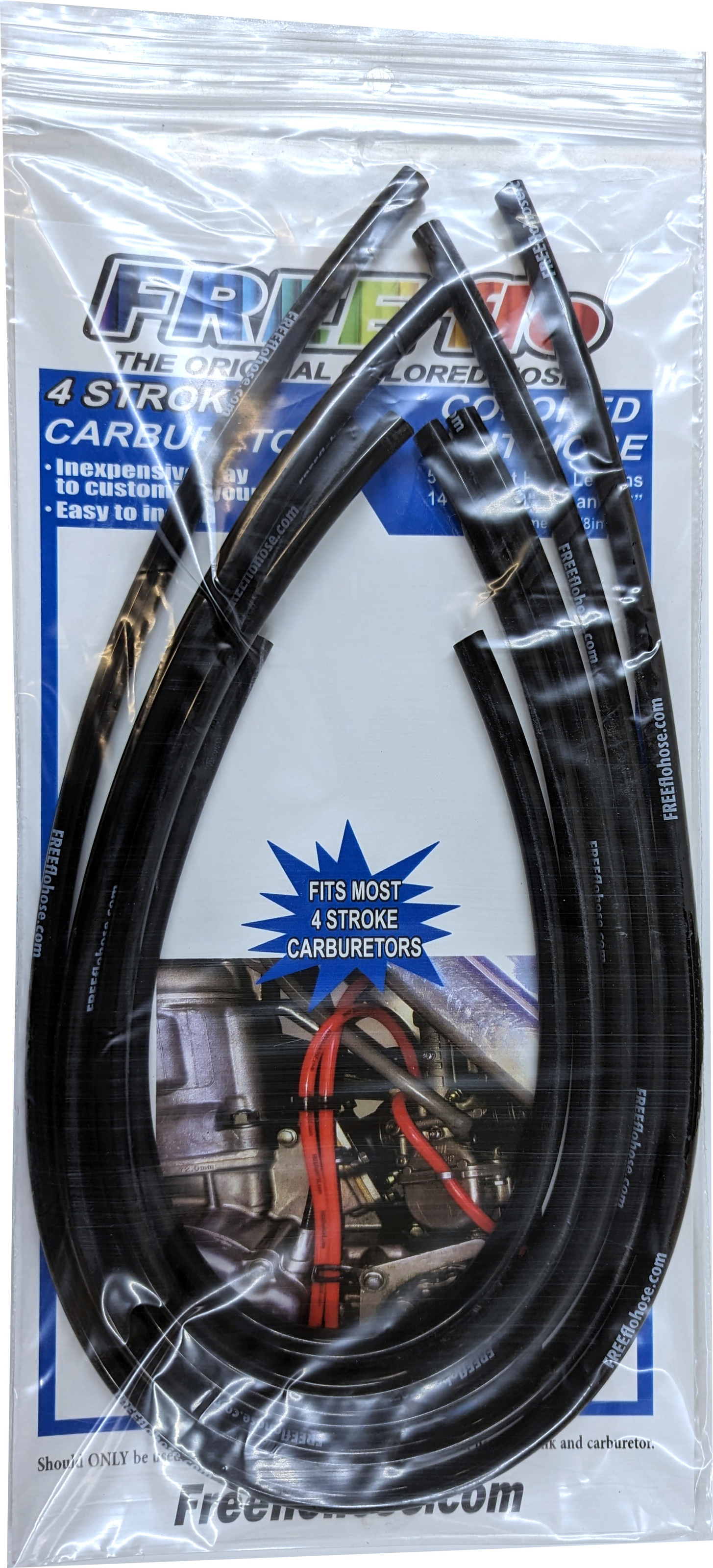 FreeFlo 4-Stroke Carb Vent Hose Kit - Black - Click Image to Close