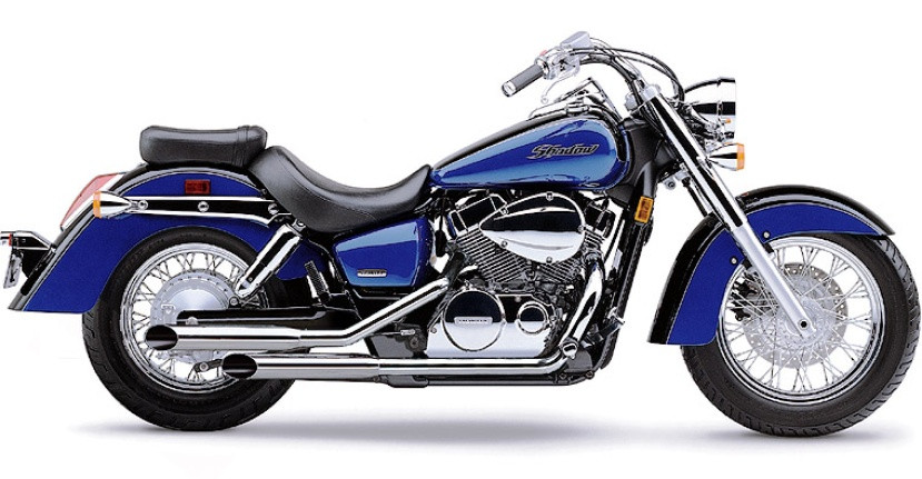 Classic Deluxe Slash Cut Full Exhaust - For 04-16 Honda VT750C Shadow Aero - Click Image to Close