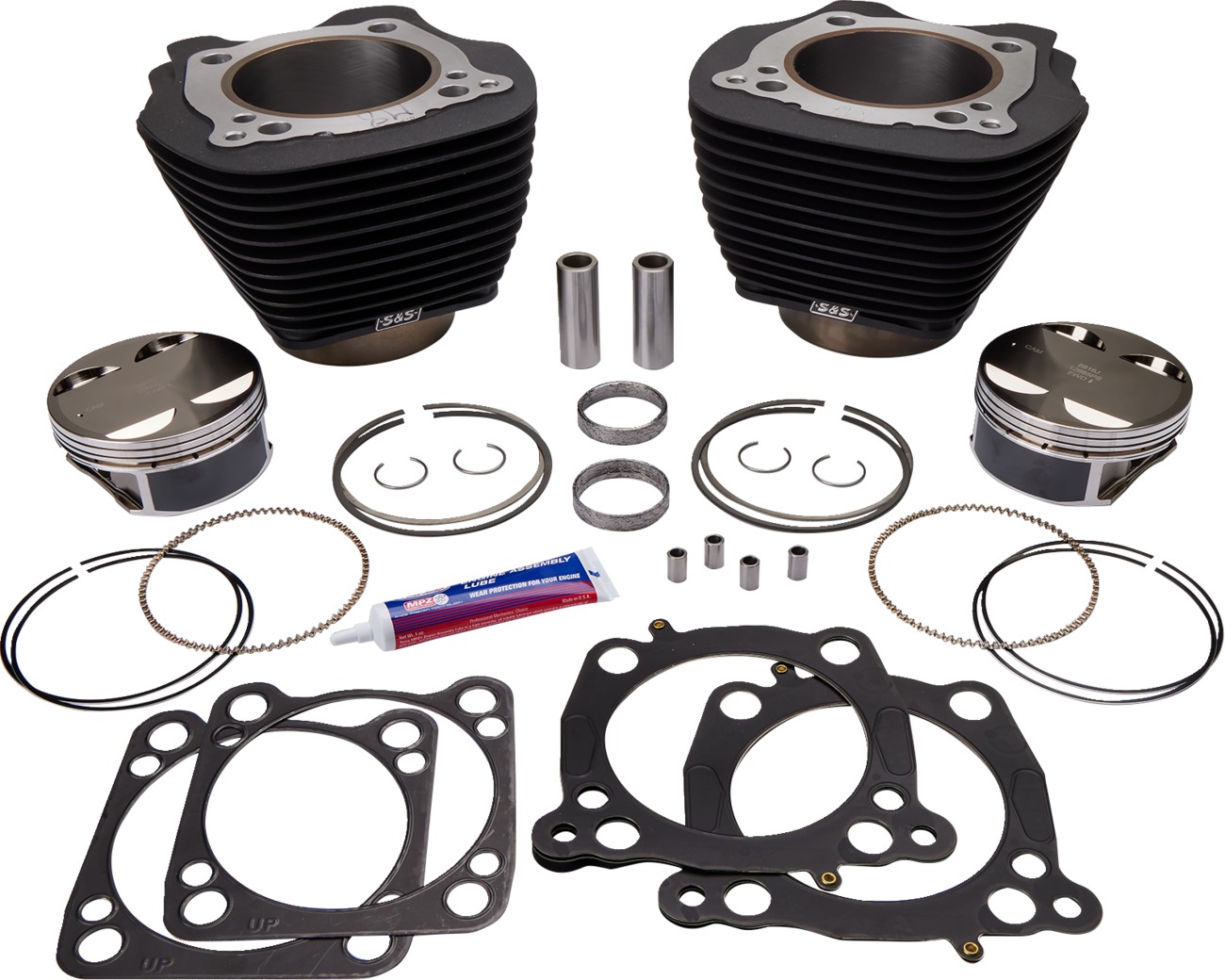 S&S 128" Big Bore Kit Black Fits Milwaukee-Eight - Click Image to Close