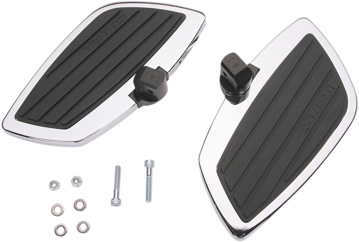 Swept Passenger Floorboards Chrome/Black - For 1900 Roadliner Stratoliner - Click Image to Close