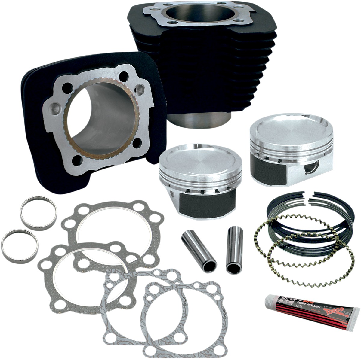 Sportster 883cc to 1200cc Conversion Kit - Cylinder Kit 3-1/2'' Blk - Click Image to Close