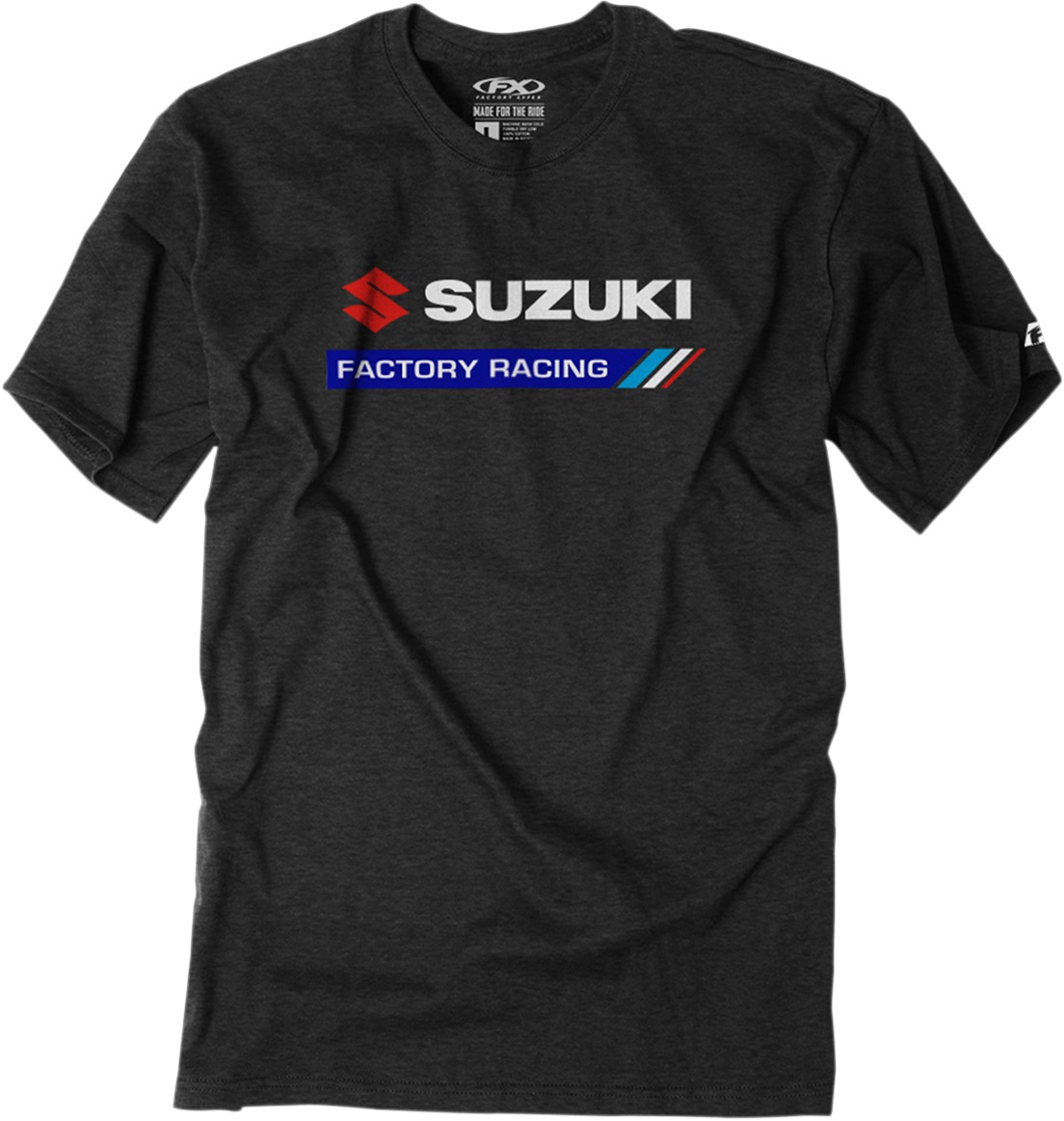 Men's Suzuki Factory Racing Tee - Suz Fctry Racing Tee Blk Md - Click Image to Close