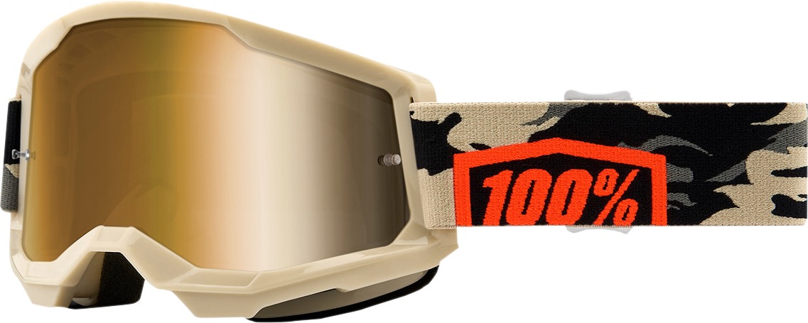 Strata 2 "Kombat" Goggles - Gold Mirror Lens - Click Image to Close