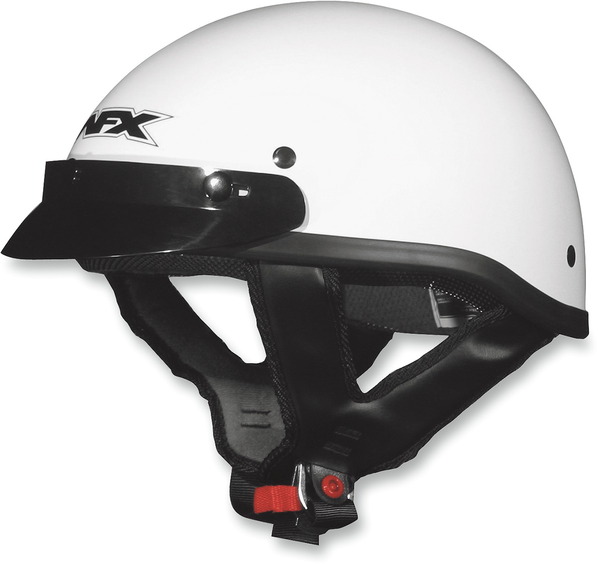 FX-70 Street Half Helmet Gloss White X-Small - Click Image to Close