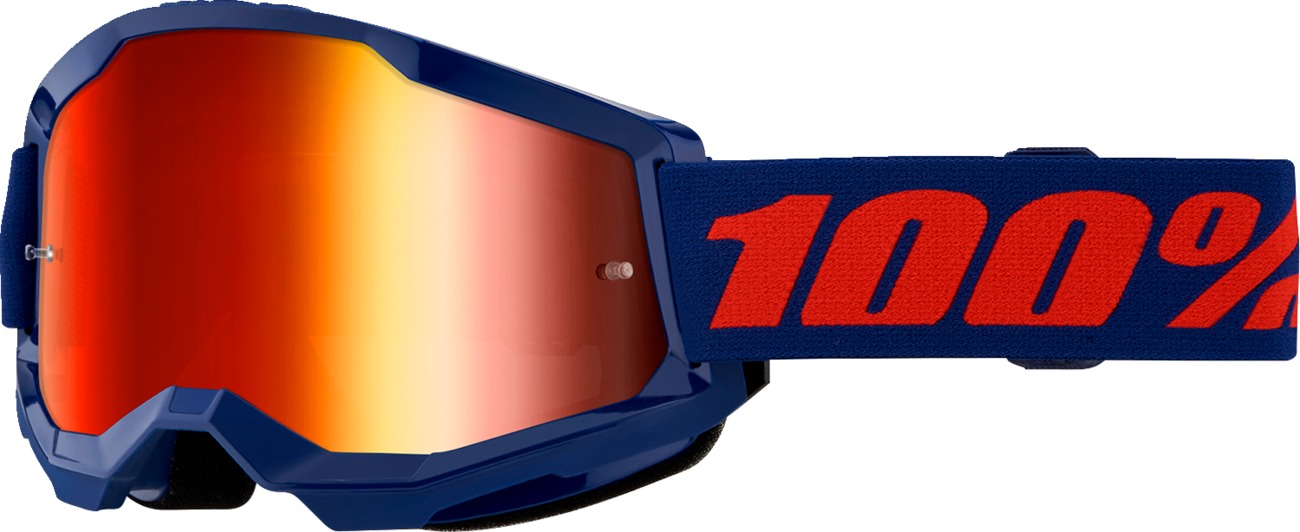 Strata 2 Navy Goggles - Red Mirror Lens - Click Image to Close