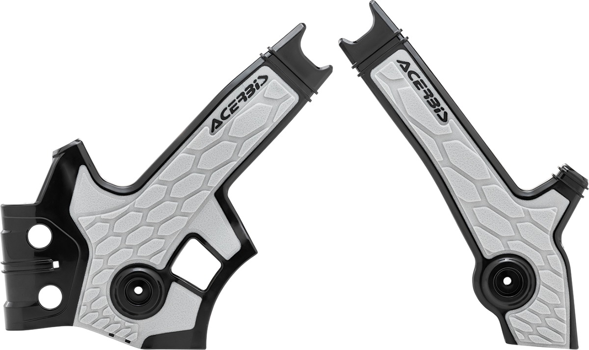 X-Grip Frame Guards Black/Gray - For 96-23 Suzuki DR650S DR650SE - Click Image to Close