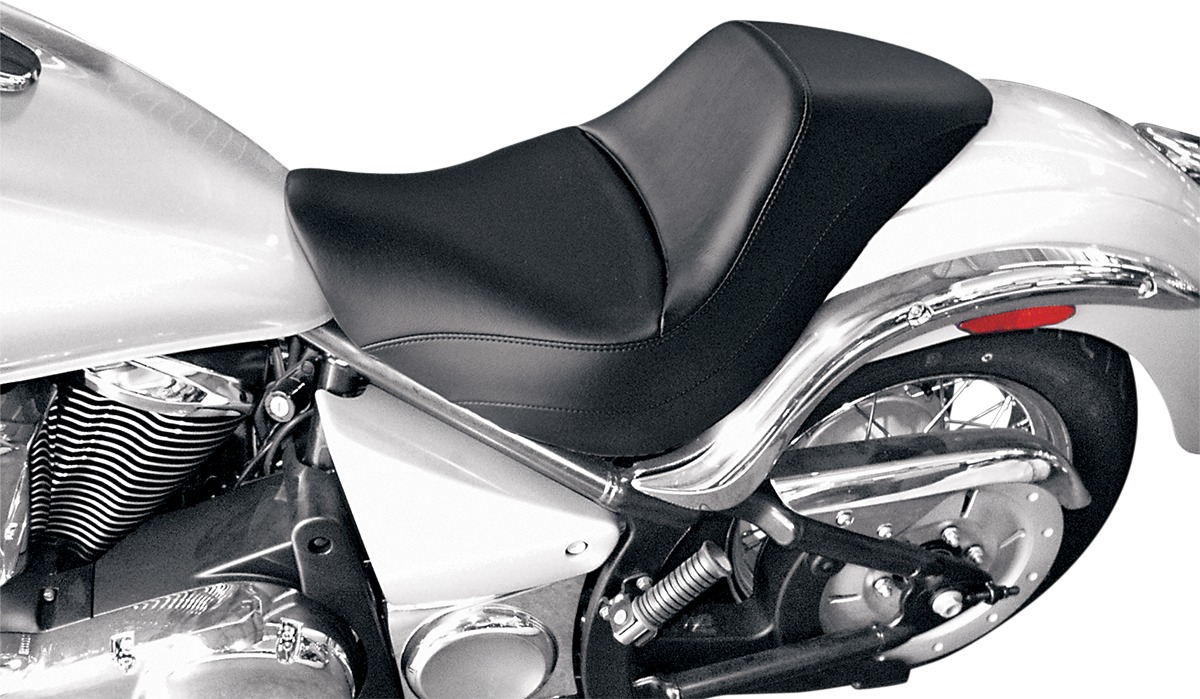 Renegade Deluxe Plain Solo Seat Black Gel Low - For 900 Vulcan Classic - Click Image to Close