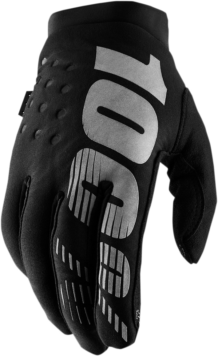 100% Youth Brisker Cold-Weather Gloves - Black,Youth Small - Click Image to Close