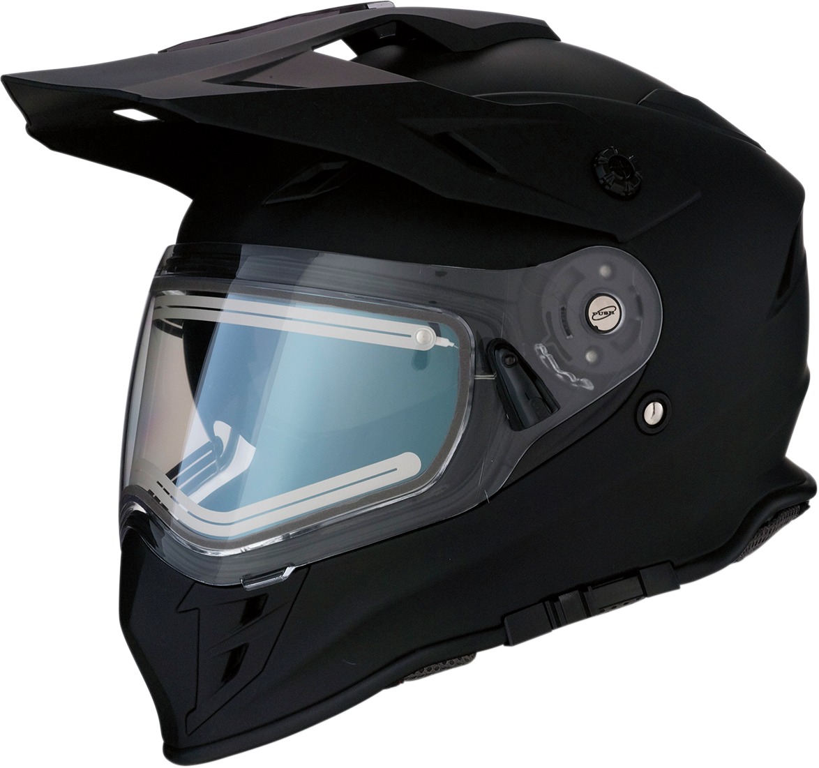 Range Solid Full Face Snow Helmet w/Electric Shield Matte Black Large - Click Image to Close