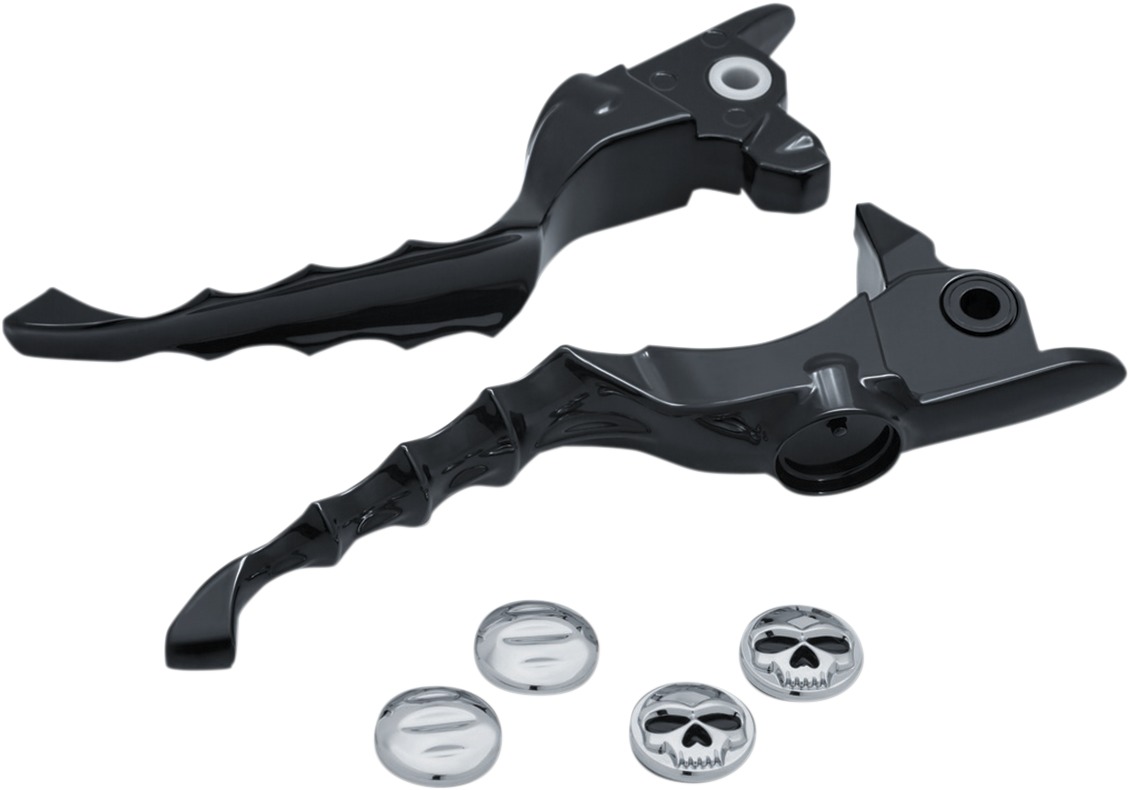 Zombie Aluminum Mechanical Brake/Clutch Lever Set Gloss Black - Click Image to Close