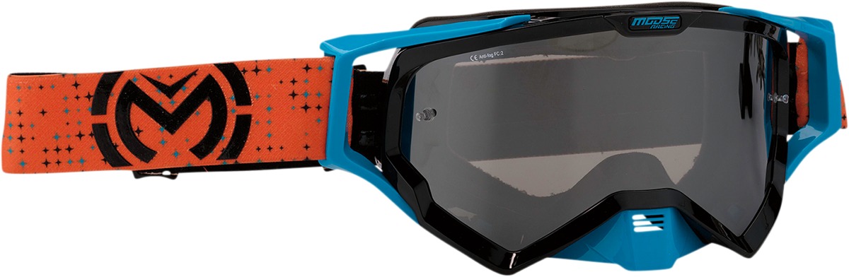 XCR Orange / Black Pro Stars Goggles - Smoke Lens - Click Image to Close