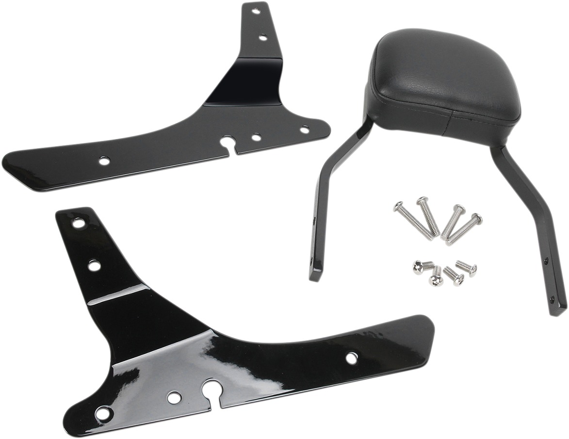 Mini Square 11" Sissy Bar - Black - For 04-19 Harley XL Sportster - Click Image to Close