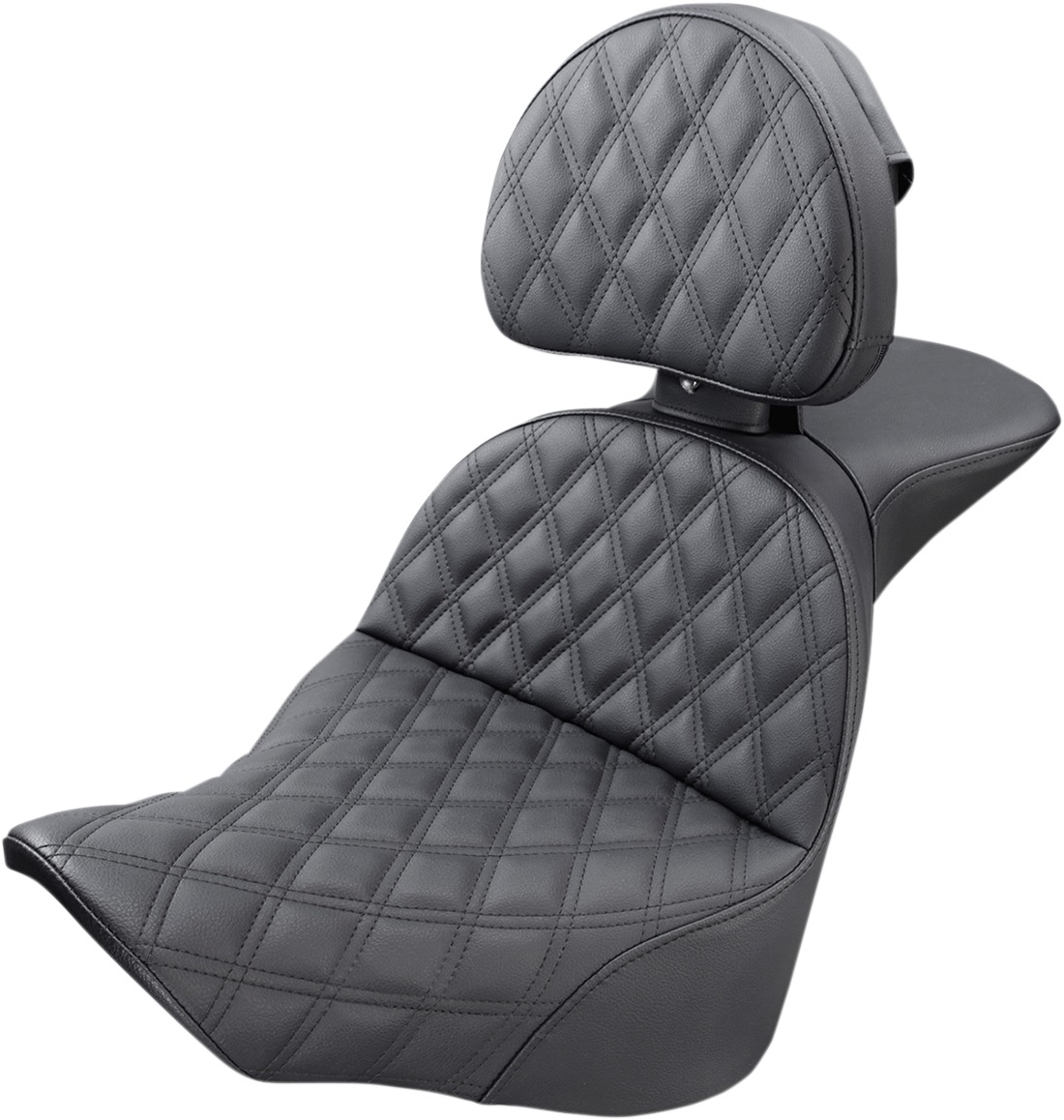 Explorer Lattice 2-Up Seat Gel w/Backrest - For 18-21 Harley FLFB - Click Image to Close