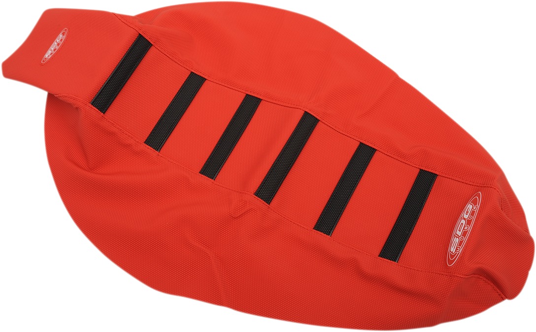 6-Rib Water Resistant Seat Cover Red/Black - For Honda CRF250R CRF450R - Click Image to Close