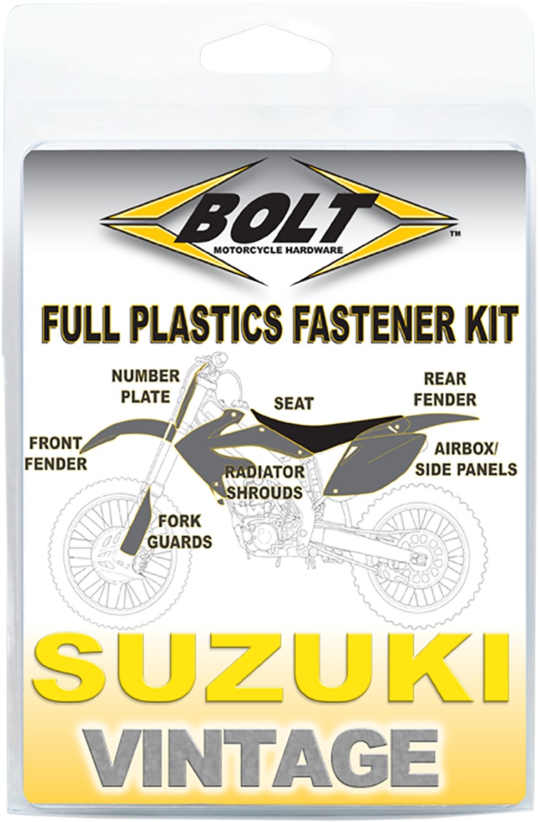 Full Plastic Fastener Kit - For 89-92 Suzuki RM125 & RM250 - Click Image to Close