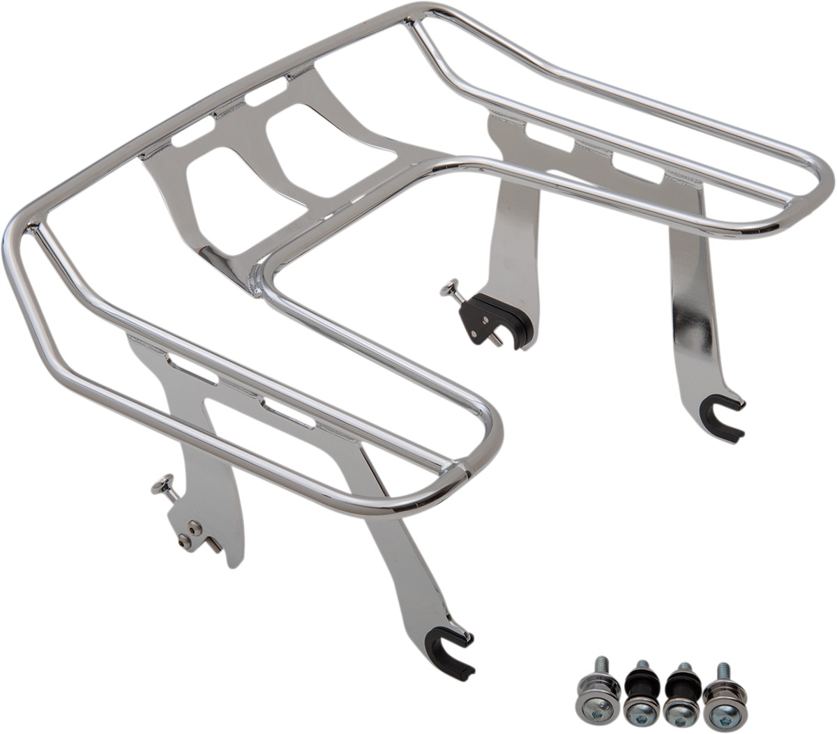 BA Wrap Around Racks for Harley-Davidson - Bar Detachable W/A Rack Chr - Click Image to Close