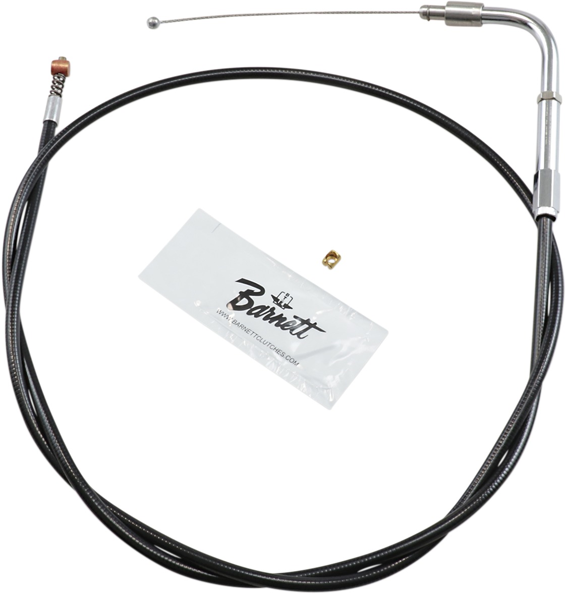 Black Vinyl Idle Cable +6" - for 96-05 HD Dyna/Softail - Click Image to Close