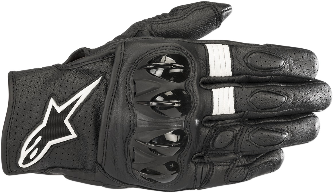 Celer V2 Leather Motorcycle Gloves Black Medium - Click Image to Close