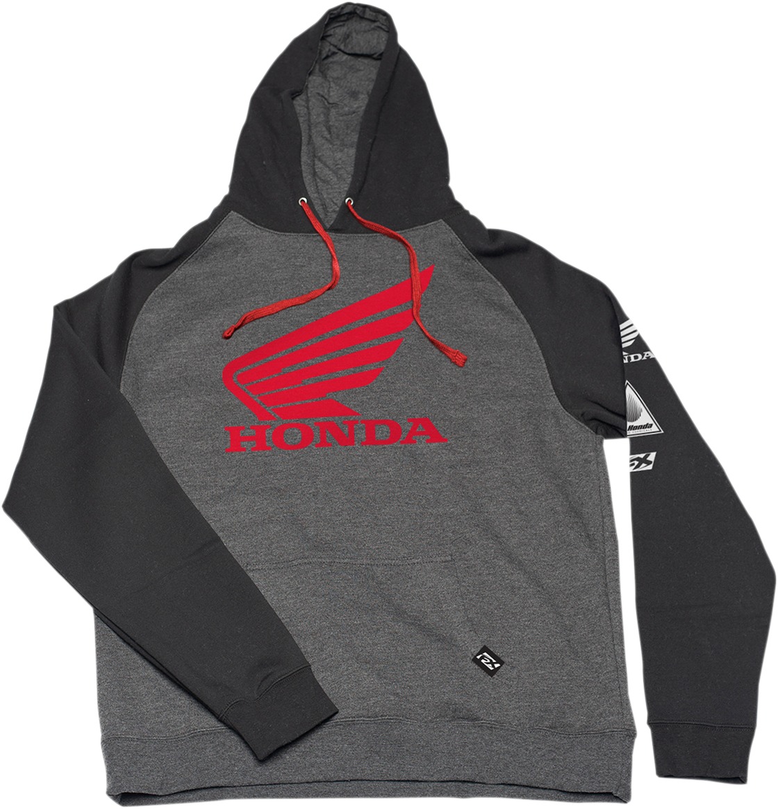 Men's Honda Wing Hoody - Honda Wing Hoody Charblk 2Xl - Click Image to Close