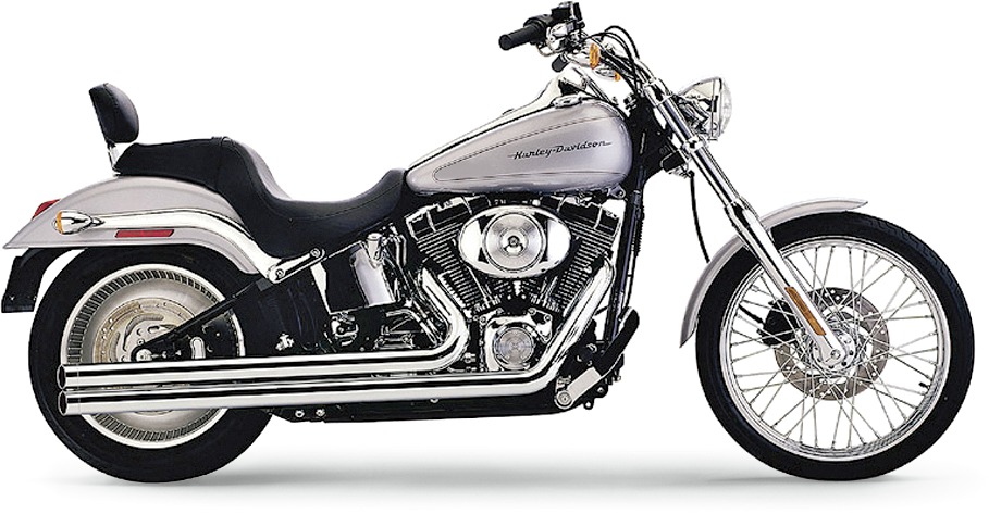 Speedster Long Chrome Full Exhaust - For 12-17 Harley Softail - Click Image to Close